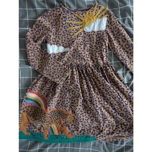 Boden rainbow cheetah dress